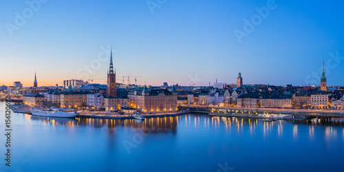 Panorama view of Stockholm skyline in Stockholm city  Sweden