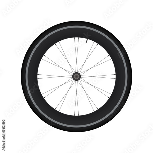 High Rim Wheel Road Bike vector 