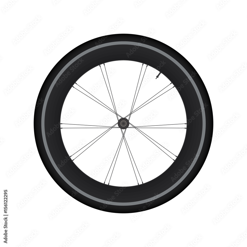 Naklejka premium High Rim Wheel Road Bike vector 