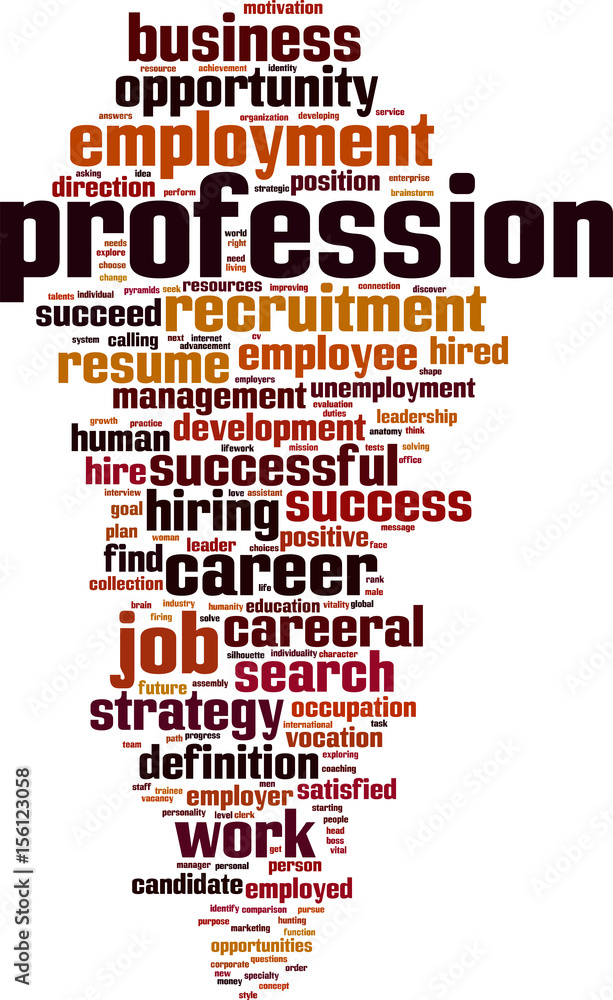 Obraz premium Profession word cloud