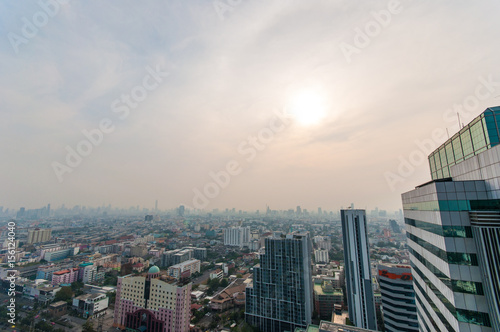 Aerial shot of Cityscape view of Bangkok © komjomo