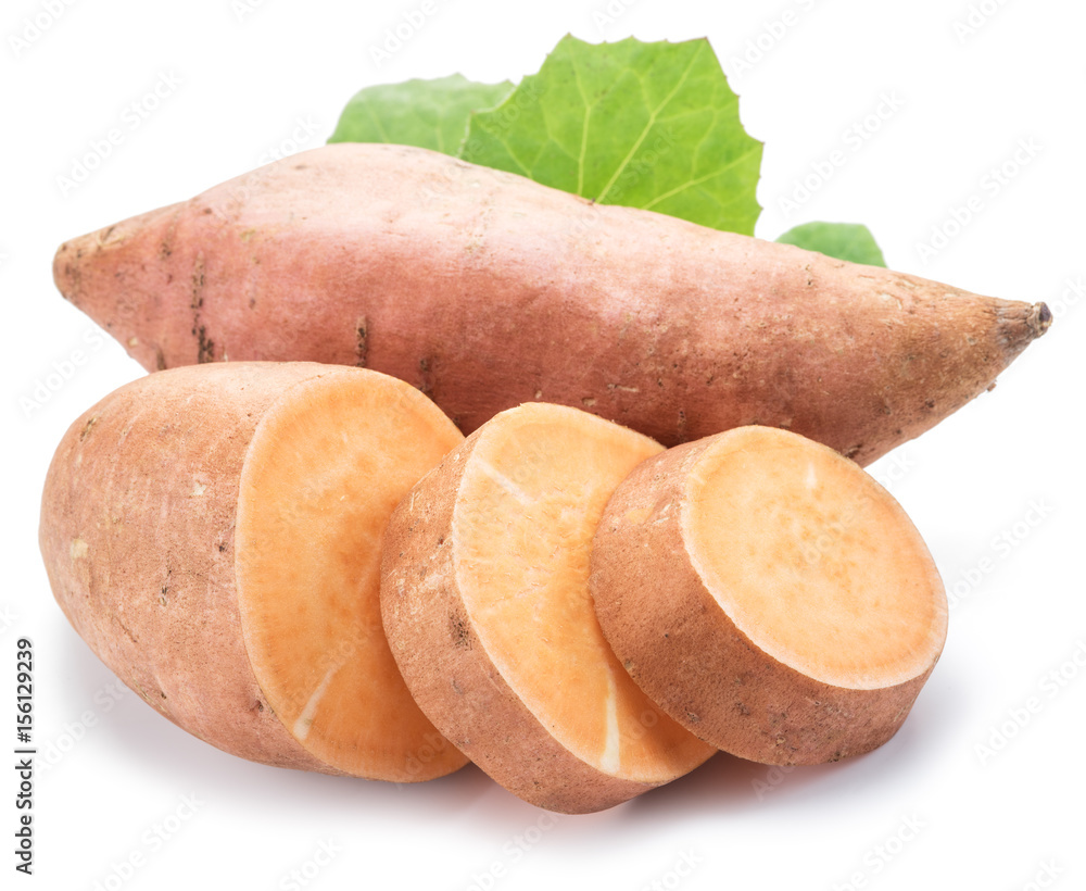 Sweet potato. Isolated on a white background. Sweet potato. Isolated on a white background.