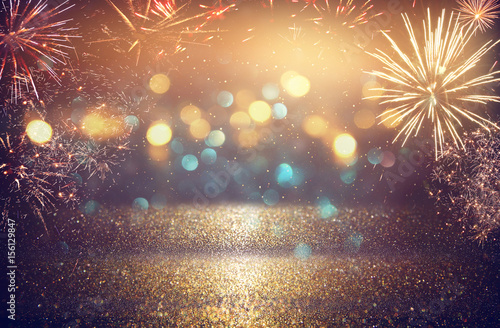 abstract holiday firework background.