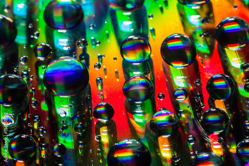 Water drop on cd effect rainbow