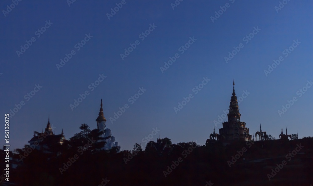 phasornkaew temple of Thailand in the morning