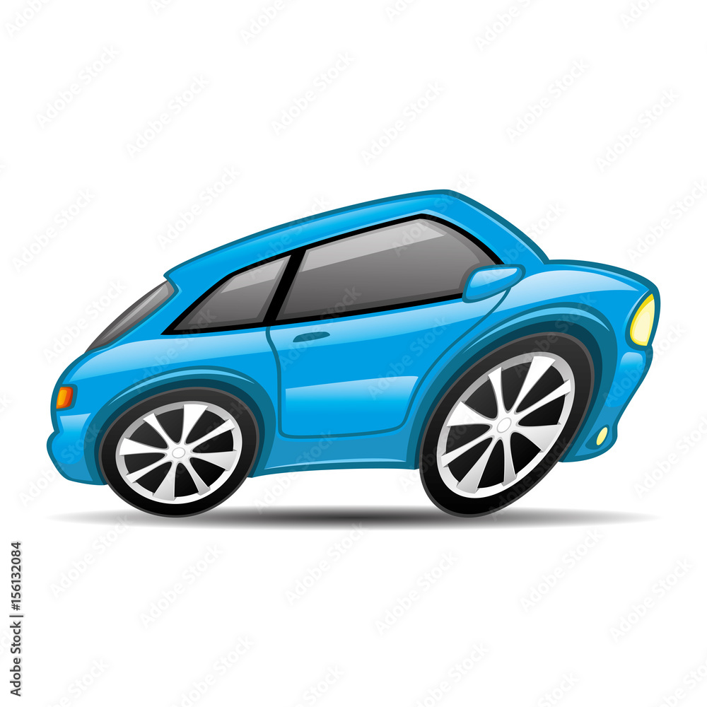 Blue car. Blue car.