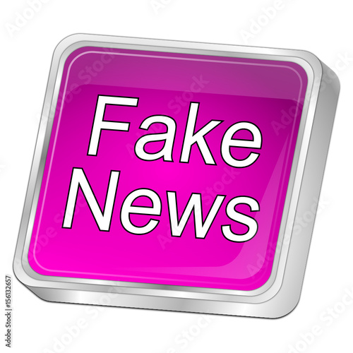 Fake News button - 3D illustration
