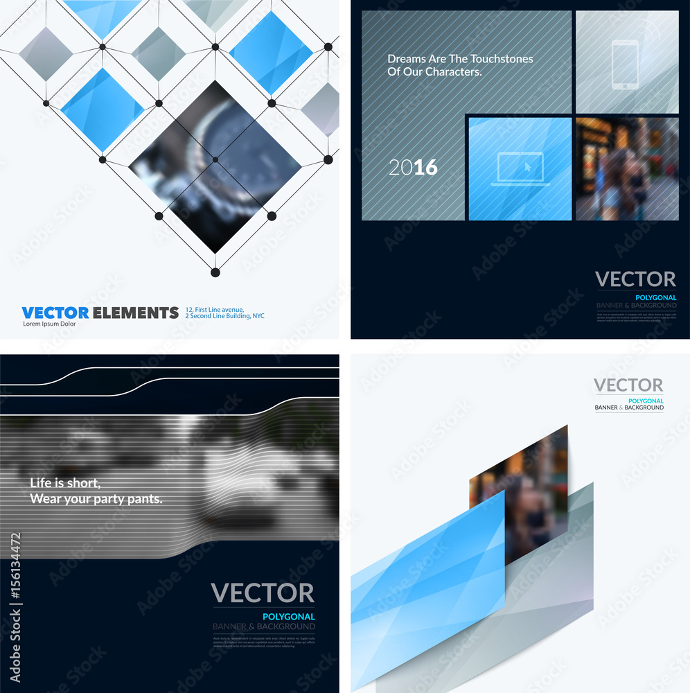 Naklejka premium Business vector design elements for graphic layout. Modern abstr