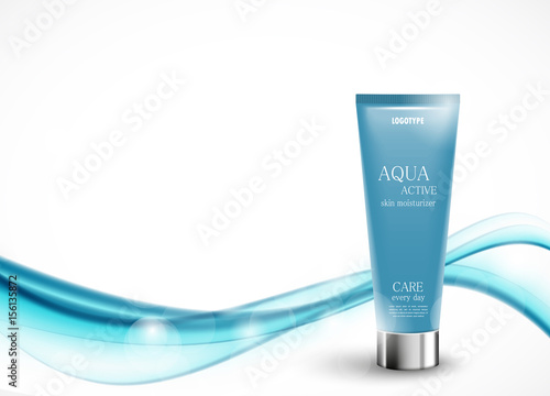 Skin moisturizer cosmetic design template