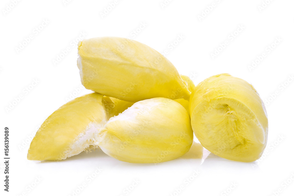 yellow durian ,king of fruits and tropical fruit isolated on white background yellow durian ,king of fruits and tropical fruit isolated on white background