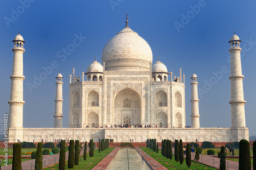 White marble Taj Mahal in India, Agra, Uttar Pradesh. photo