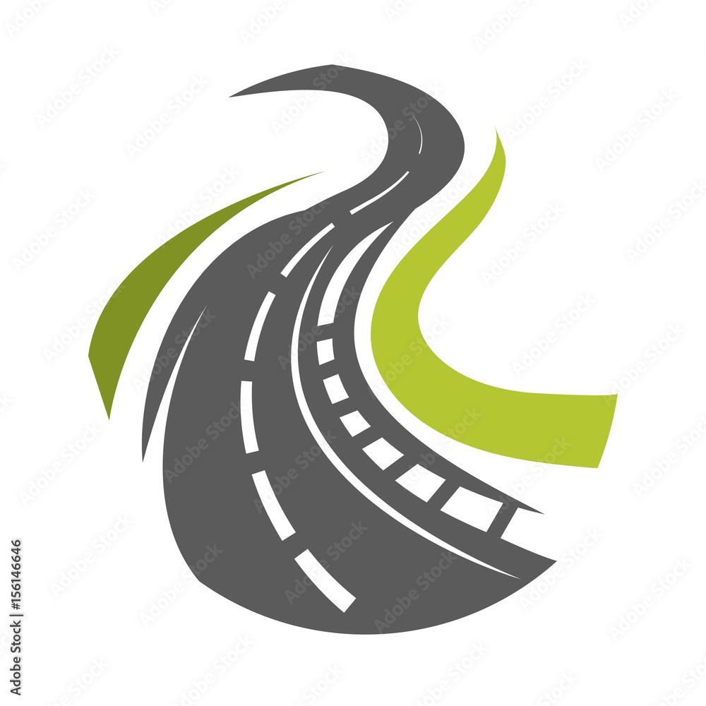 Abstract road turns illustration Abstract road turns illustration