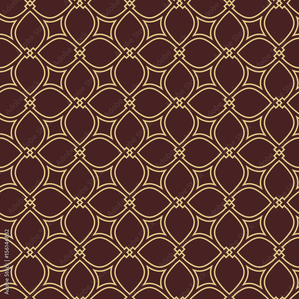 Fototapeta premium Seamless golden ornament. Modern background. Geometric pattern with repeating elements