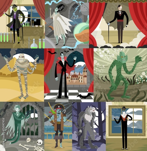 evil classic monsters spooky creatures
