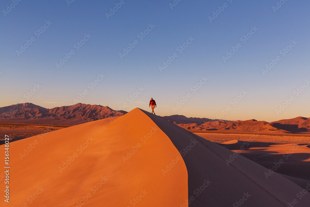 Hike in desert