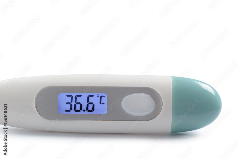 Electronic modern thermometer isolated Electronic modern thermometer isolated