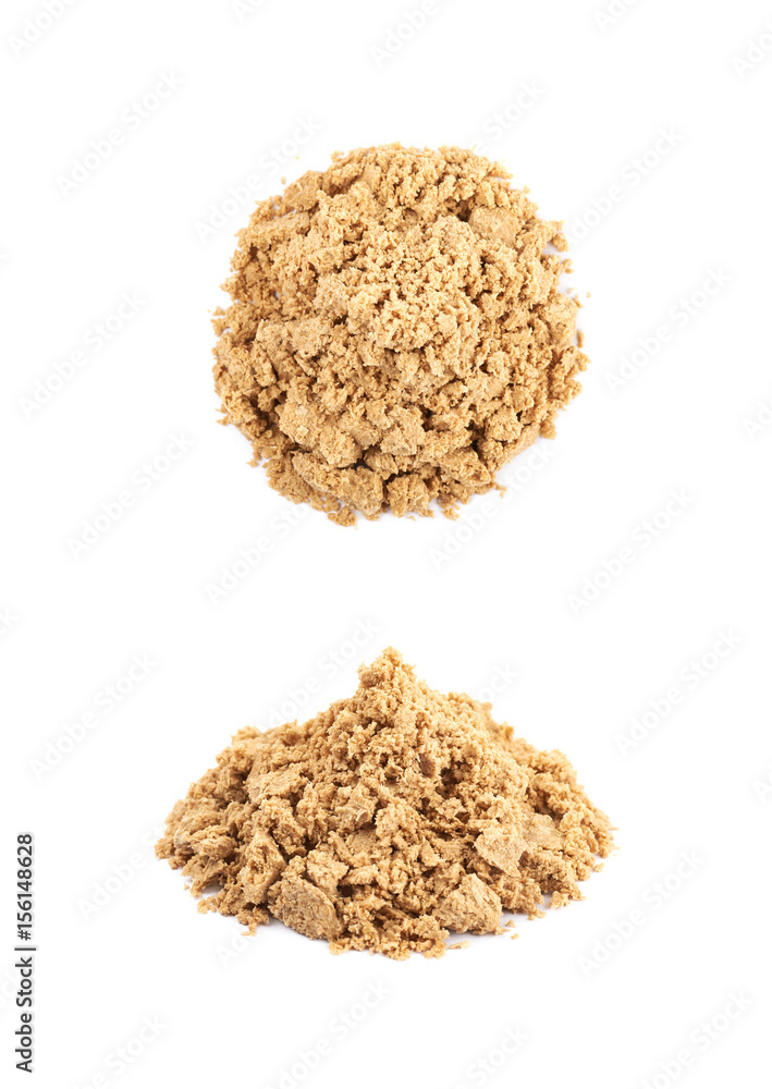 Pile of crushed halva isolated Pile of crushed halva isolated