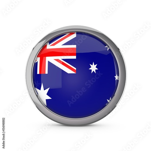 Australia national flag in a glossy circle shape with chrome frame. 3D Rendering Free Download Australia national flag in a glossy circle shape with chrome frame. 3D Rendering - GFXLoad