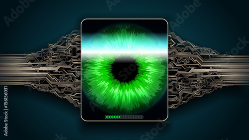 The scanning system of the retina, biometric security digital devices