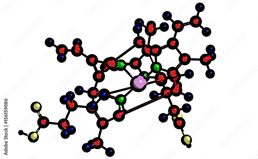 Structure of hematin -  iron-containing porphyrin