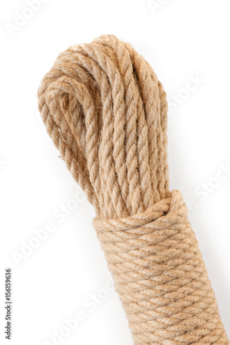 Coiled rope close up