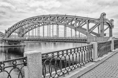 Saint Petersburg, Russia. Bolsheokhtinsky bridge.