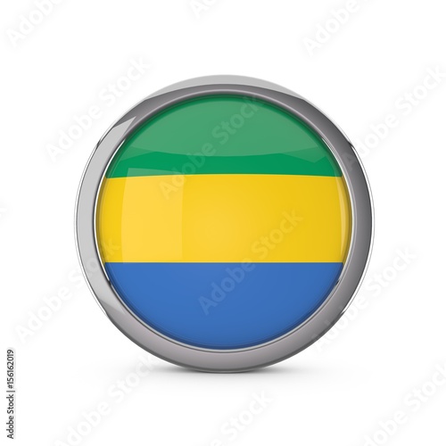 Gabon national flag in a glossy circle shape with chrome frame. 3D Rendering Free Download Gabon national flag in a glossy circle shape with chrome frame. 3D Rendering - GFXLoad