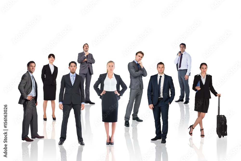 Business group in white background