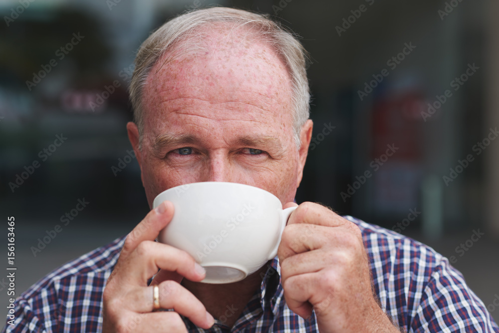 Enjoying tasty coffee Enjoying tasty coffee