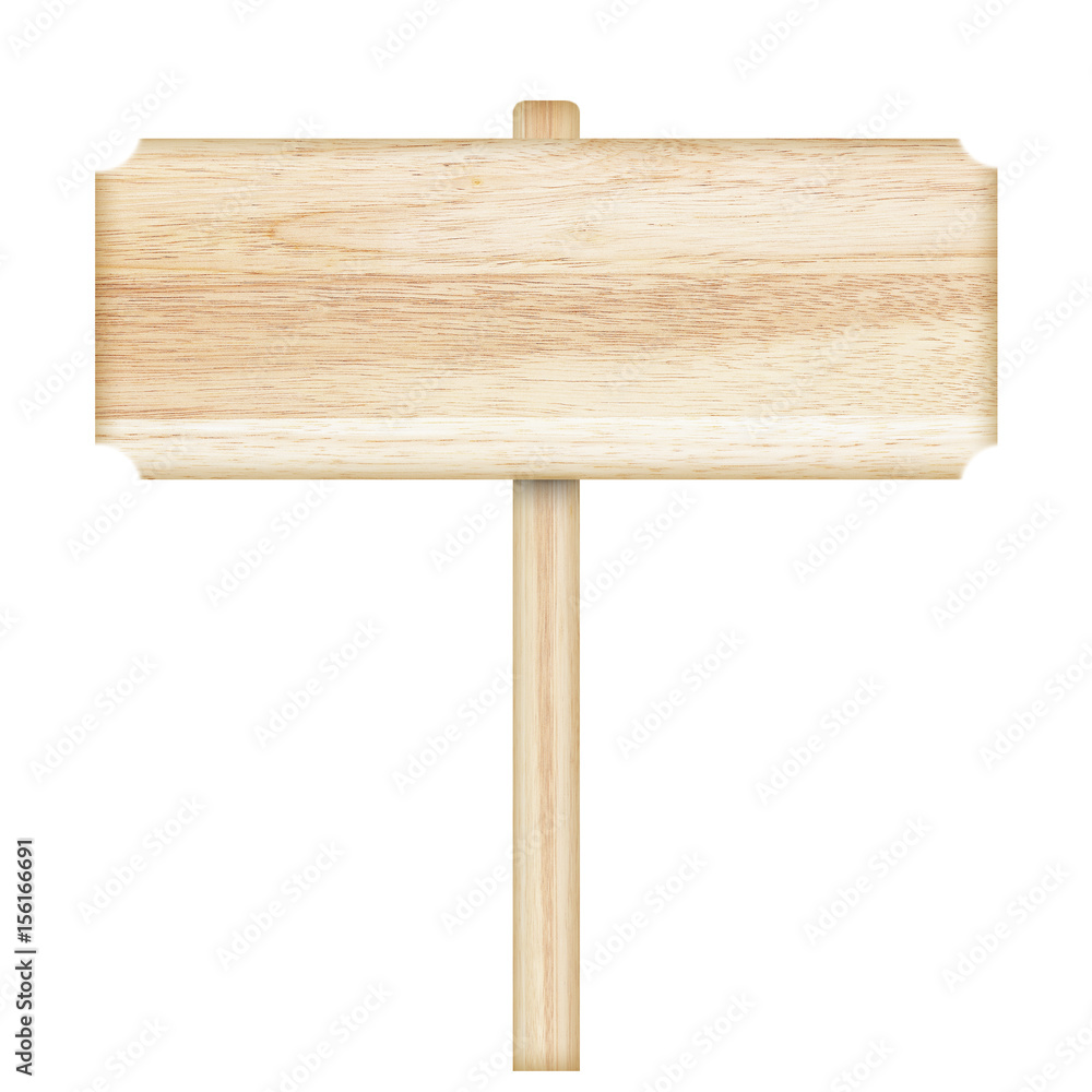 Wooden sign isolated on white background Wooden sign isolated on white background
