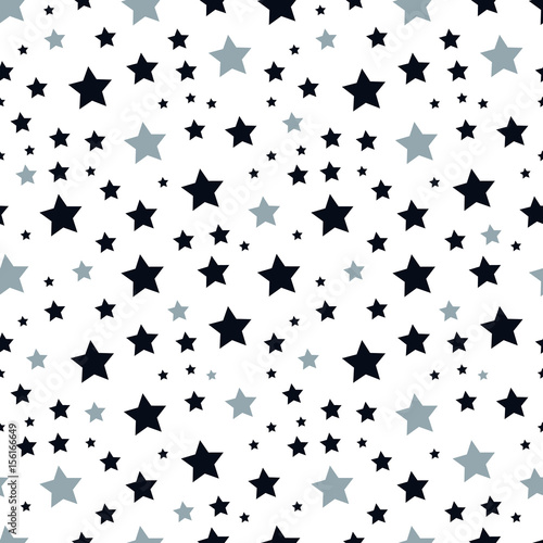 Star seamless pattern. Star background. Chaotic elements. Abstract geometric shape texture. Effect of sky. Design template for wallpaper,wrapping, textile. Vector Illustration