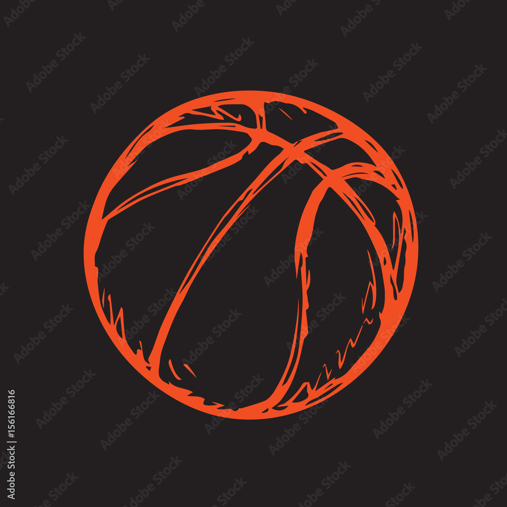 Fototapeta Basketball ball. Sketch