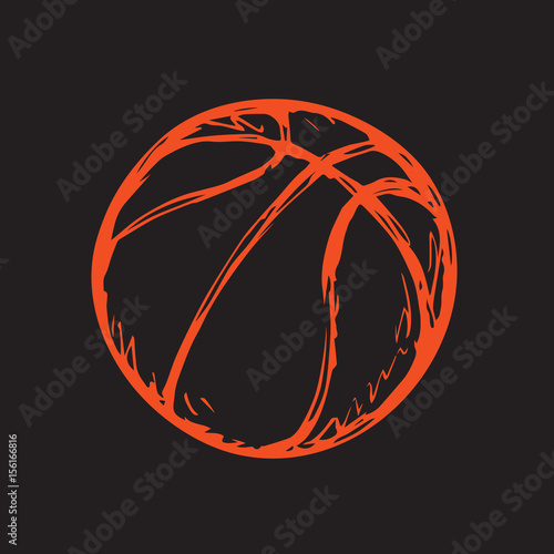 Fototapeta Basketball ball. Sketch