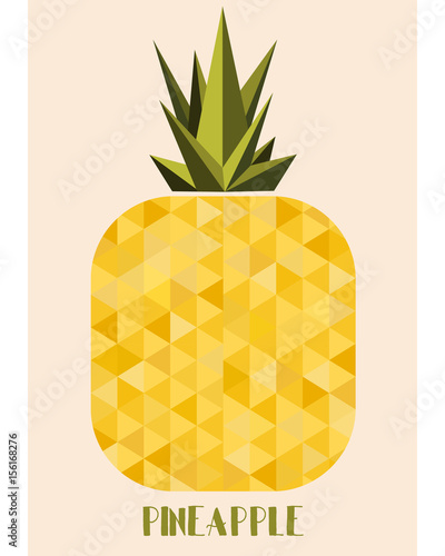 Cute modern pineapple vector illustration