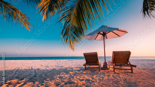 Beautiful beach background. Vacation holidays background  © icemanphotos