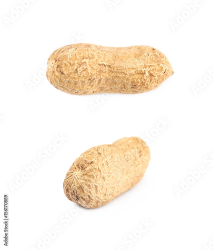 Single peanut in a shell isolated