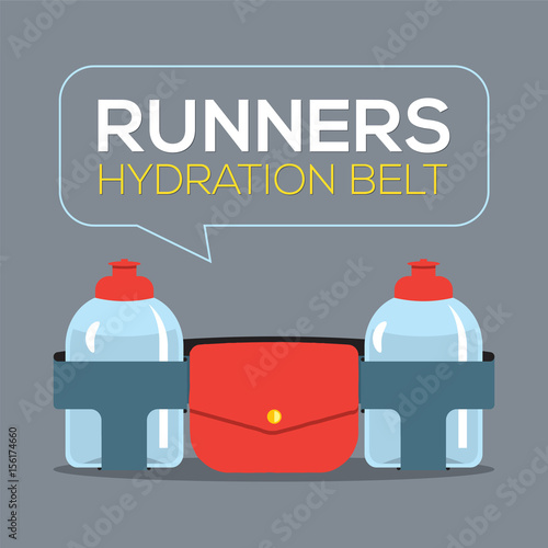 Runners Hydration Belt Vector Illustration