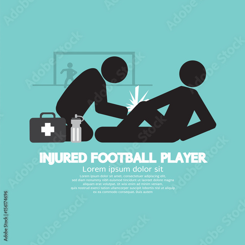 Injured Football Player Vector Illustration