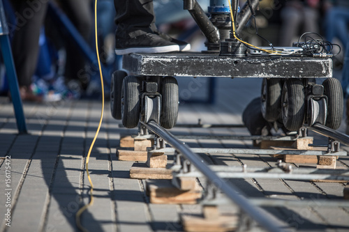 Film dolly and railing 