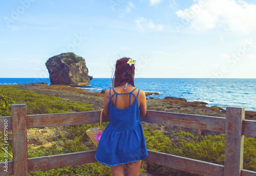 Girl look at Ocean Meddle