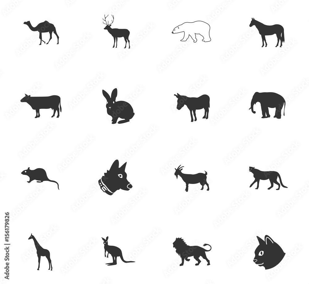 mammals icon set