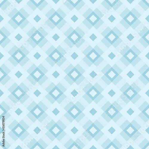 Checkered fabric background. Blue seamless pattern