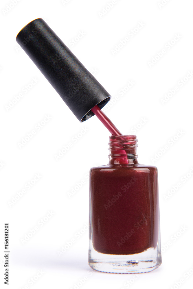 Nail polish bottle isolated on white Nail polish bottle isolated on white
