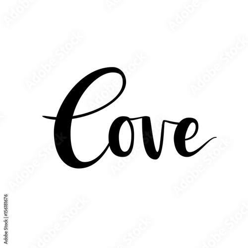 LOVE lettering quote card. Vector housewarming illustration with slogan. Template design for poster, greeting card, t-shirts, prints, banners.