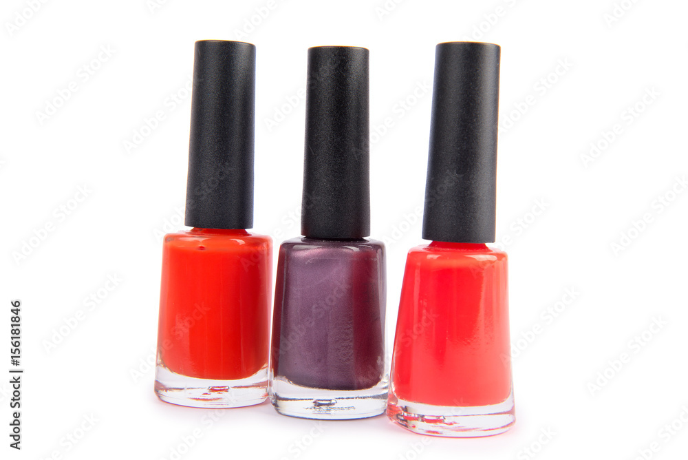 Nail polish bottle isolated on white Nail polish bottle isolated on white