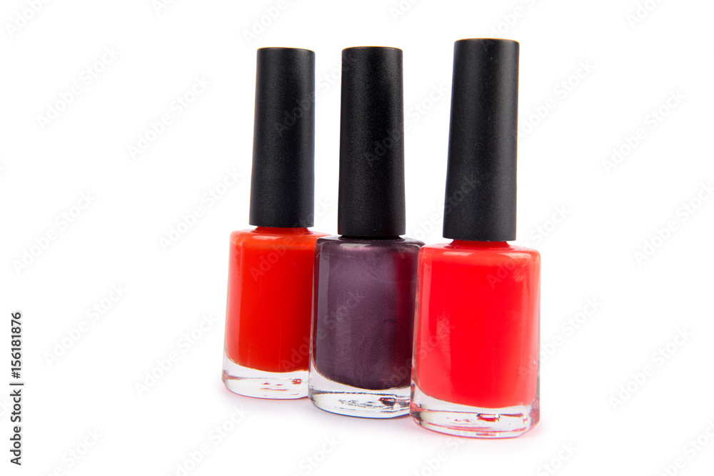 Nail polish bottle isolated on white Nail polish bottle isolated on white