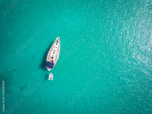 White yacht berthed on Adriatic Sea, Italy © malajscy