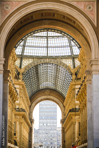 MILAN  ITALY - 13-05-2017  Galleria Vittorio Emanuele II in Milan. It s one of the world s oldest shopping malls  designed and built by Giuseppe Mengoni between 1865 and 1877.