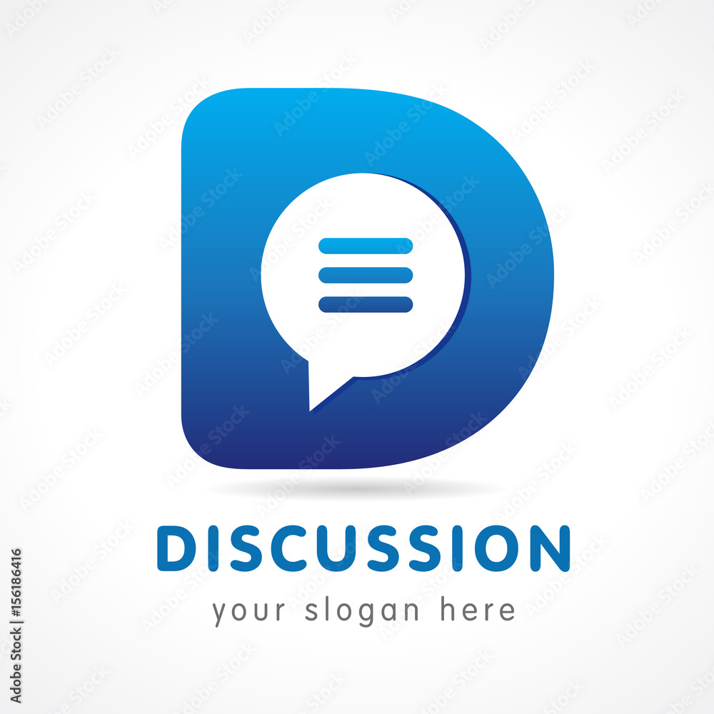D letter corporate logo. Business or educational consult, blue colored volume logotype. FAQ, I.Q., contact us, template of speak, computer or smartphone settings, blue brand icon. D letter corporate logo. Business or educational consult, blue colored volume logotype. FAQ, I.Q., contact us, template of speak, computer or smartphone settings, blue brand icon.