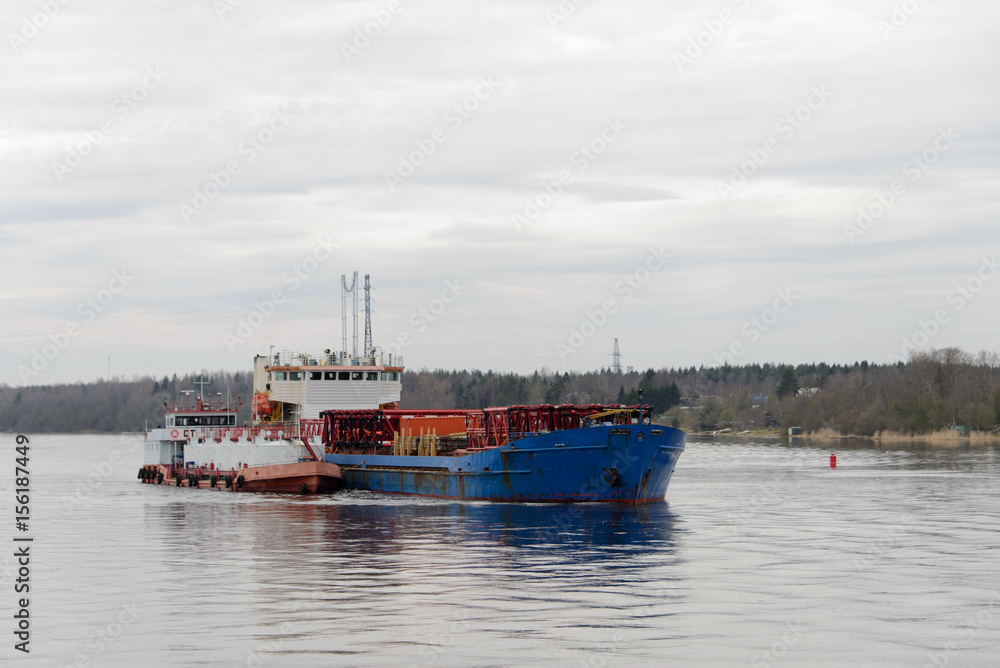 Fototapeta premium Bunkering at anchor
